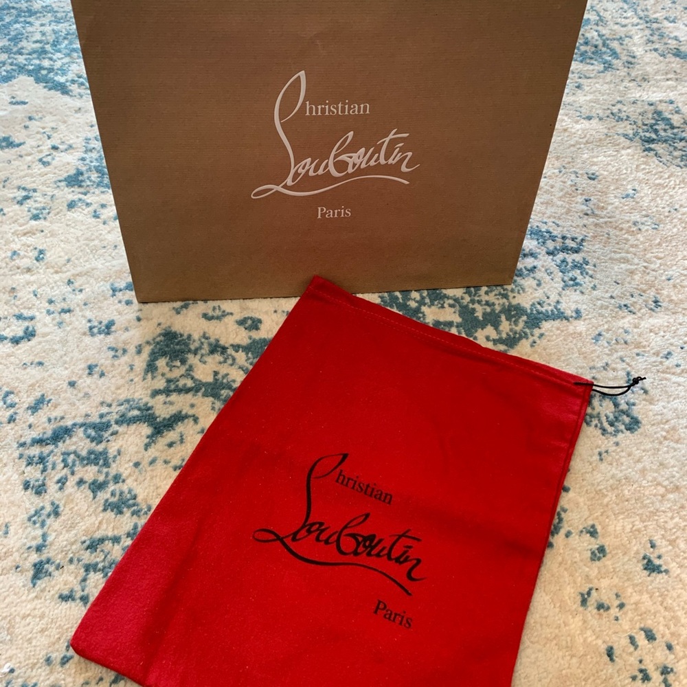 Christian Louboutin shoe shopping bag and dust bag